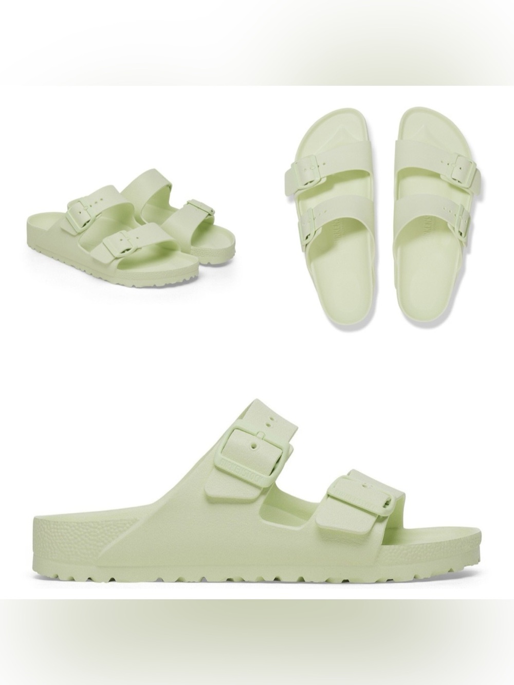 Birkenstock Light Green EVA Two-Buckle Slide Sandals - Women Arizona Essentials